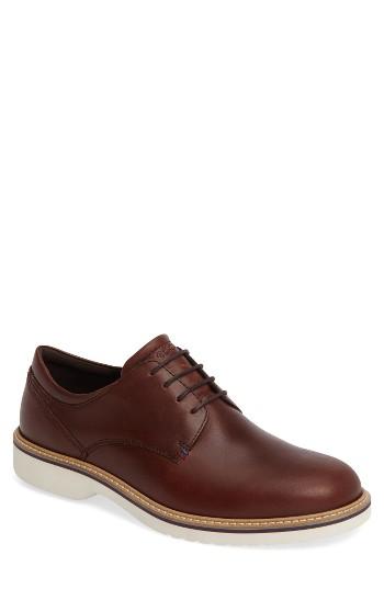 Men's Ecco 'ian' Plain Toe Derby -6.5us / 40eu - Brown