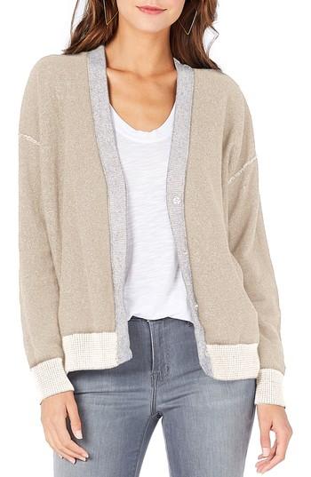 Women's Michael Stars Reversible V-neck Cardigan - Ivory