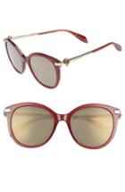 Women's Alexander Mcqueen 53mm Rounded Cat Eye Sunglasses -