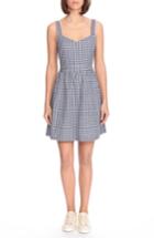 Women's Sezane Austin Back Tie Gingham Sundress Us / 36 Fr - Blue