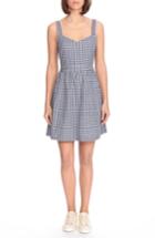 Women's Sezane Austin Back Tie Gingham Sundress Us / 36 Fr - Blue