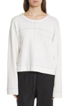 Women's Mm6 Maison Margiela Topstitch Sweater - Ivory