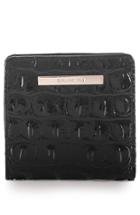 Women's Brahmin Jane Croc Embossed Leather Wallet - Grey