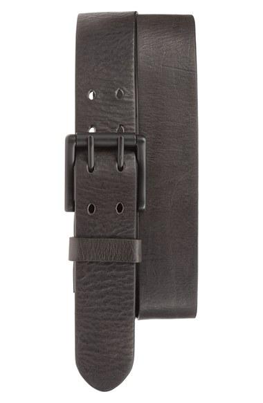 Men's Bill Adler 1981 'electric Flag' Leather Belt - Black/ Black