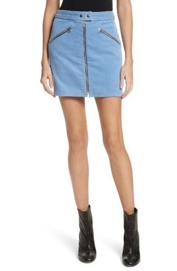 Women's Rag & Bone/jean Racer Corduroy Miniskirt - Blue