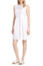 Women's Hinge Cotton Eyelet Mini Dress, Size - White