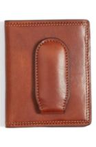 Men's Bosca Leather Front Pocket Money Clip Wallet - Brown