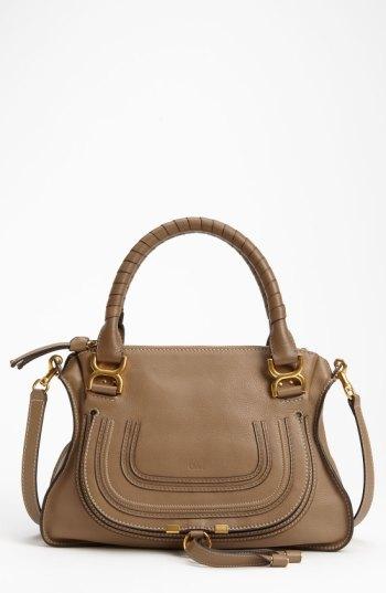 Chloe 'medium Marcie' Leather Satchel - Brown