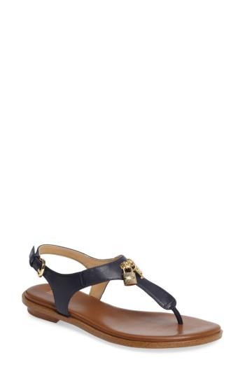 Women's Michael Michael Kors Suki T-strap Charm Sandal .5 M - Blue