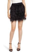 Women's Chelsea28 Feather Miniskirt, Size - Black