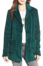 Women's Bp. H Fleece Coat, Size Xx-small - Green