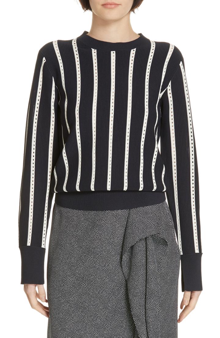 Women's Equipment Amrit Stripe Sweater - White