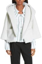 Women's Alice + Olivia Joey Genuine Fox Fur Cuff Hoodie