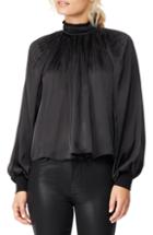 Women's Vince Camuto Floral Soiree Puff Shoulder Crepe Blouse