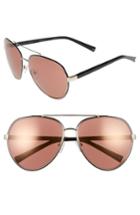 Women's Kendall + Kylie 61mm Aviator Sunglasses - Shiny Gold/ Shiny Black