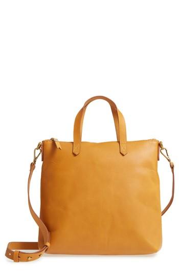 Madewell Transport Mini Leather Crossbody Bag - Beige