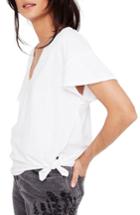 Women's Free People Lilly Side Tie Tee - White