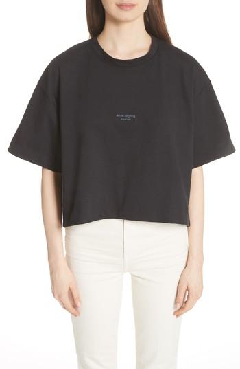 Women's Acne Studios Cylea Crop Tee - Black