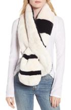 Women's Heurueh Colorblock Faux Fur Pull Through Scarf, Size - Pink