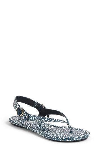 Women's Tory Burch Minnie Travel Thong Sandal M - Blue