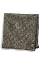 Men's Armstrong & Wilson Herringbone Wool Pocket Square, Size - Grey