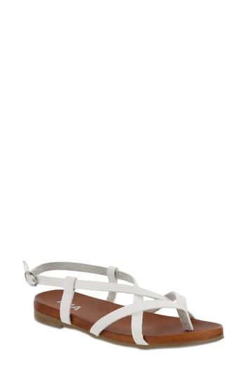 Women's Mia Lynn Strappy Flat Sandal M - White