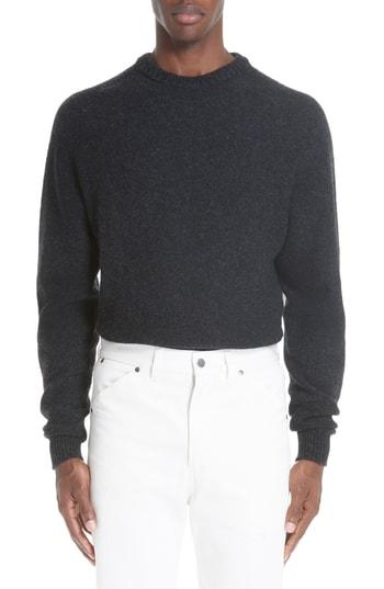 Men's Lemaire Crew Seamless Merino Sweater - Black