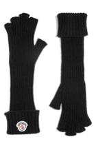 Women's Moncler Guanti Wool & Cashmere Long Fingerless Gloves - Black