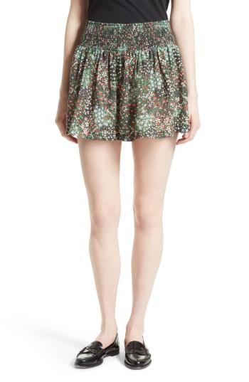 Women's La Vie Rebecca Taylor Wildflower Smocked Waist Shorts - Green