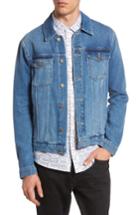 Men's Topman Griffin Denim Jacket, Size - Blue