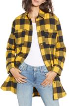 Women's Bb Dakota Plaid Company Shirt Coat - Yellow