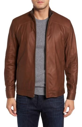 Men's Remy Leather Leather Jacket R - Brown