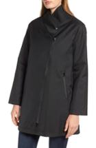 Women's Trina Turk Tenley Asymmetrical Collar Coat - Black