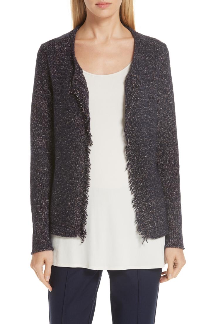 Women's Eileen Fisher Fringe Front Cardigan