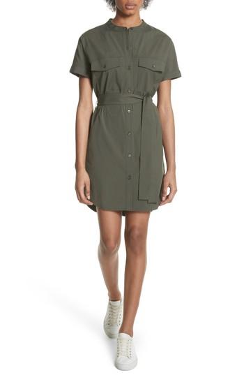 Women's Theory Stretch Cotton Cargo Dress - Green