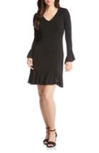 Women's Karen Kane Sienna Ruffle Trim Dress - Black