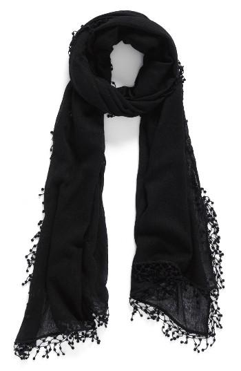 Women's La Fiorentina Pompom Cashmere Scarf