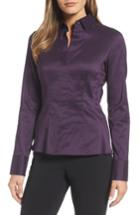 Women's Boss Bashina Fitted Stretch Poplin Shirt - Purple