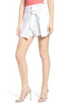 Women's Leith Lace-up Linen Blend Skort - White
