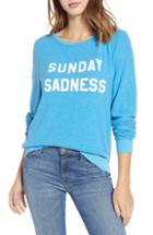 Women's Wildfox Baggy Beach Jumper - Sunday Sadness Pullover - Blue