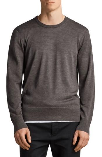 Men's Allsaints Lang Crewneck Merino Wool Sweater - Grey