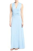 Petite Women's Vince Camuto V-neck Maxi Dress, Size P - Purple