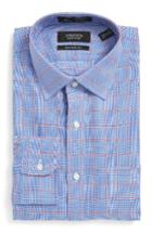 Men's Nordstrom Men's Shop Smartcare(tm) Traditional Fit Plaid Dress Shirt 33 - Red