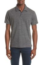 Men's Rag & Bone Heathered Jersey Polo, Size - Grey