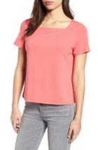 Women's Eileen Fisher Square Neck Jersey Top - Pink