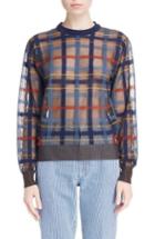 Women's Toga Check Knit Sweater Us / 36 Fr - Brown