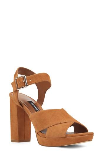 Women's Nine West Jimar Platform Sandal .5 M - Beige