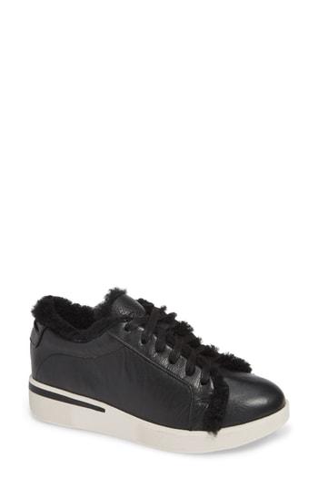 Women's Gentle Souls By Kenneth Cole Haddie Genuine Shearling Lined Sneaker M - Black