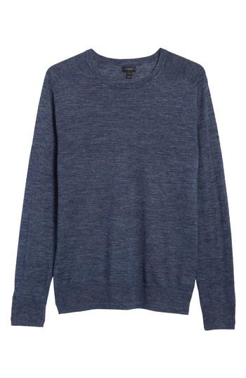 Men's J.crew Cotton Blend Crewneck Sweater - Blue