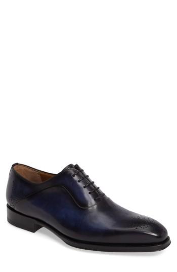 Men's Magnanni Ravi Medallion Toe Oxford .5 M - Blue